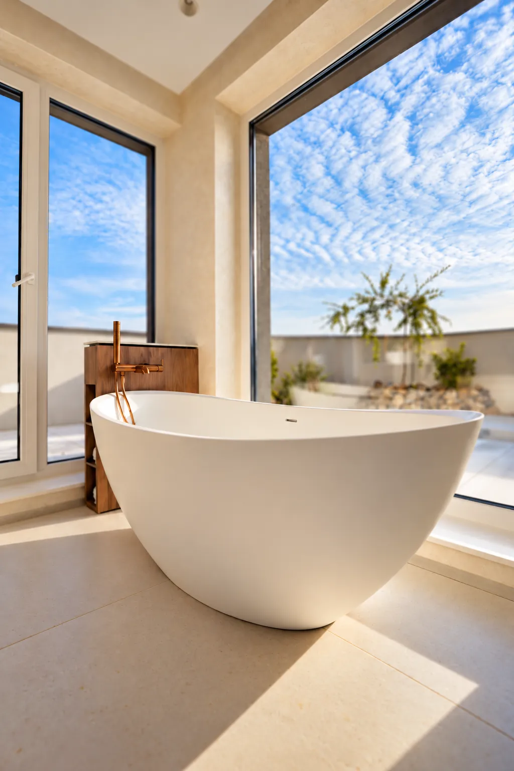 Penthouse Vitus Residence · Baie cu ieșire spre terasă